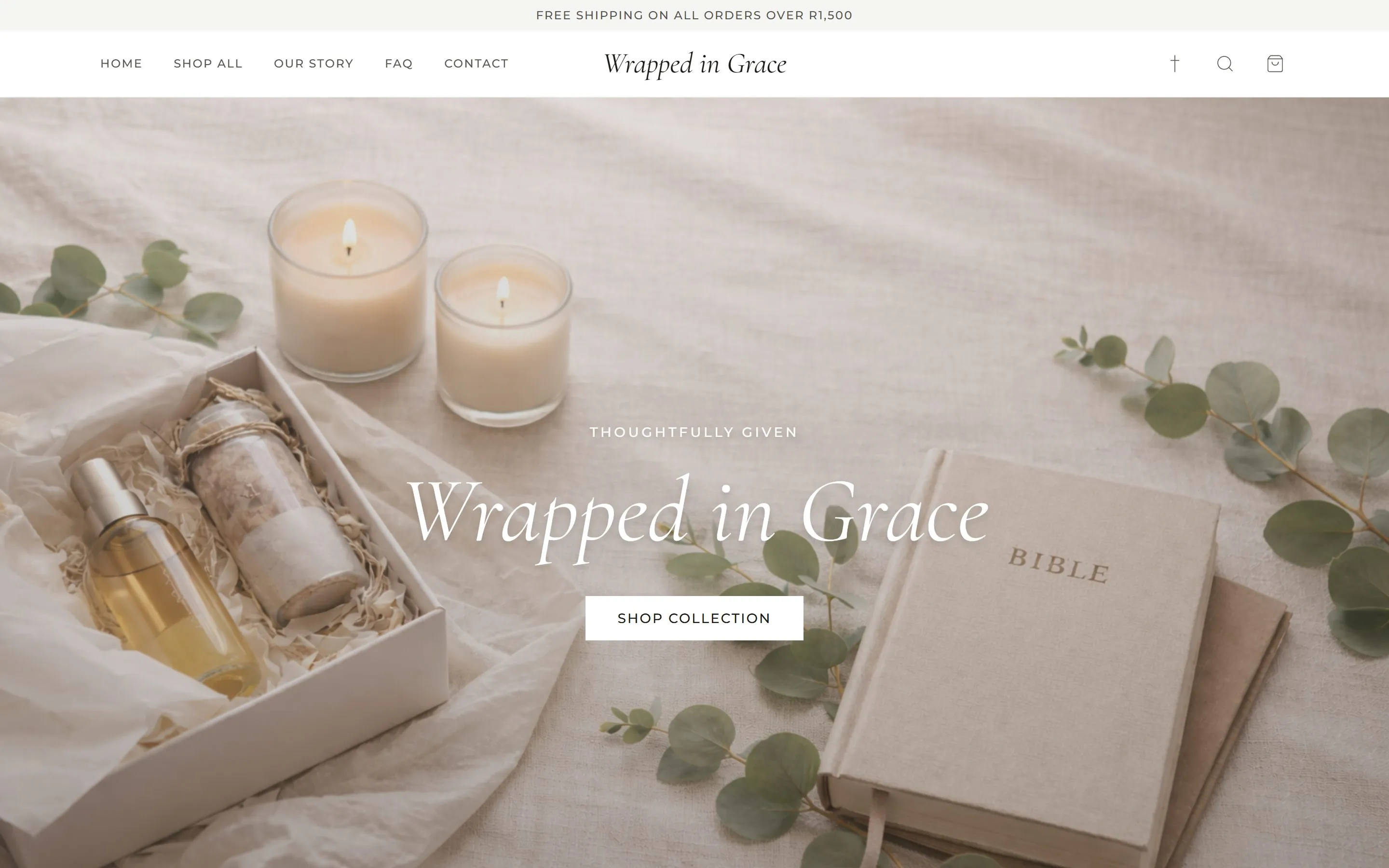 Wrapped in Grace, as it looks now